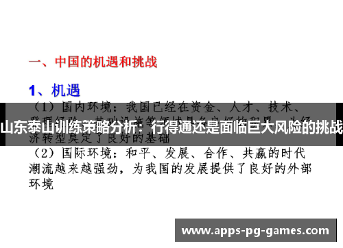 山东泰山训练策略分析：行得通还是面临巨大风险的挑战