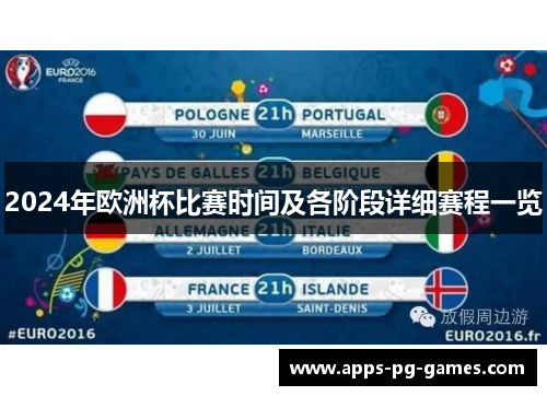 2024年欧洲杯比赛时间及各阶段详细赛程一览